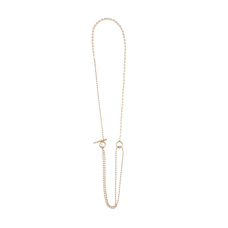 【Sea'ds Mara】Pearl ball chain necklace[R22A3-81]