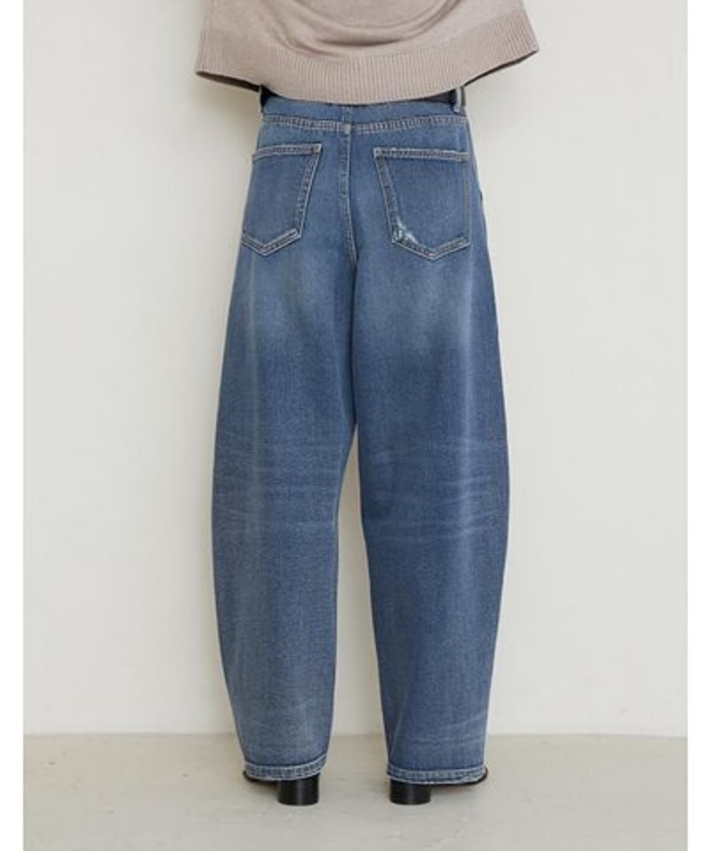 YENN】CURVED SEAM DENIM PT | cavabien