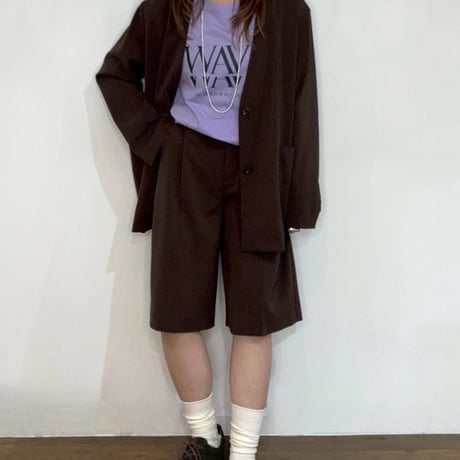 【PRIORITY】 タックハーフパンツ《P61148 OS》