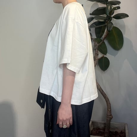 【TRANOI.】レース×アートプリントワイドTee［242J227］