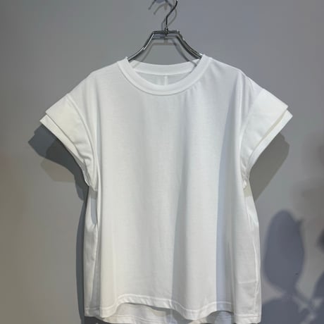 【PRIORITY】パテッドショルダーTシャツ［P62044HW］