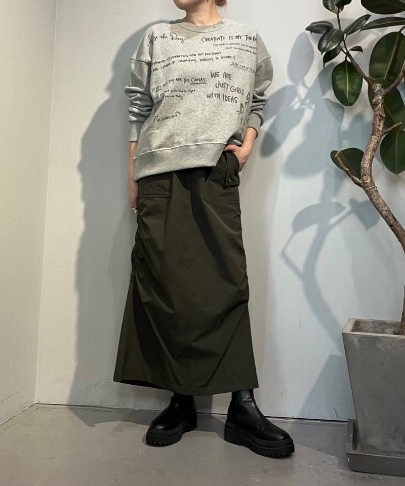 Mylanka】サイドギャザーカーゴスカート［M20406］ | cavabien