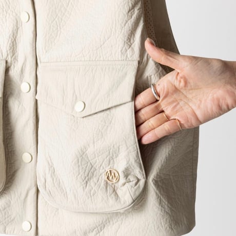 【YENN】PUFFY MILITARY VEST [Y263-42094]