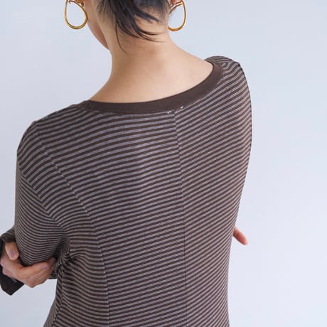 【YENN】JERSEY FLARE DRESS [Y263-52084]