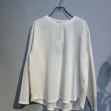 【AnnaKerry】ストライプジャガードロングTEE  ［56261901］