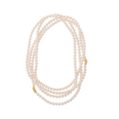 【Sea'ds Mara】Drop motif pearl long necklace[24A4-70]