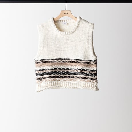【YENN】MOLE JACQUARD VEST [Y263-91099]