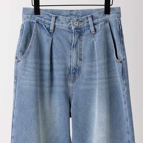 【YENN】LACE HEM TUCK DENIM [Y263-31097]
