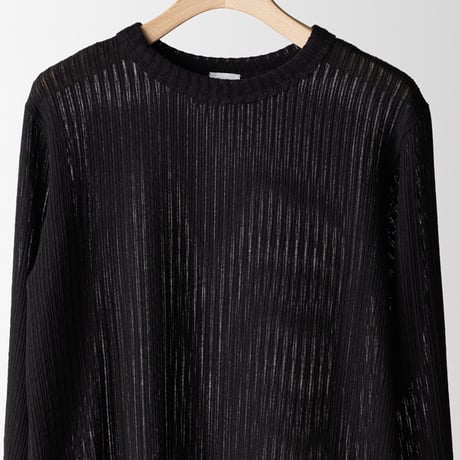 【YENN】STRIPE SHEER RIB TEE [Y263-82086]
