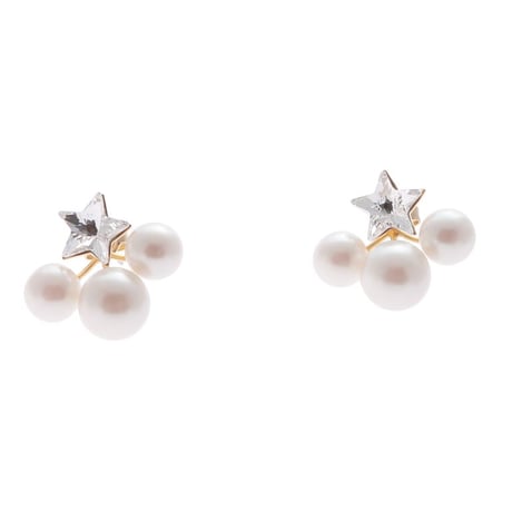 【Sea'ds Mara】Star×Pearl back catch pierce [R13AW29]