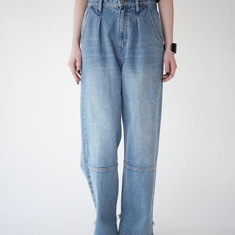 【YENN】HIGH RISE TUCK WIDE PT