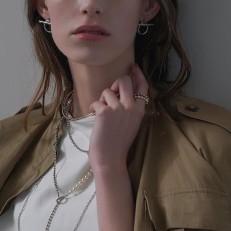 【Sea'ds Mara】Pearl ball chain necklace[R22A3-81]