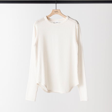 【YENN】STRIPE SHEER RIB TEE [Y263-82086]