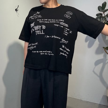 【BEATRICE】メッセージプリントコットン天竺Tシャツ　［E80214］
