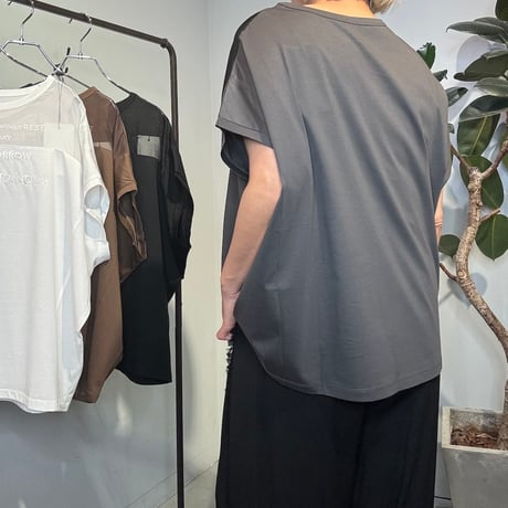【LUGIVa】オーガンジー刺繍Ｔシャツ［202680］