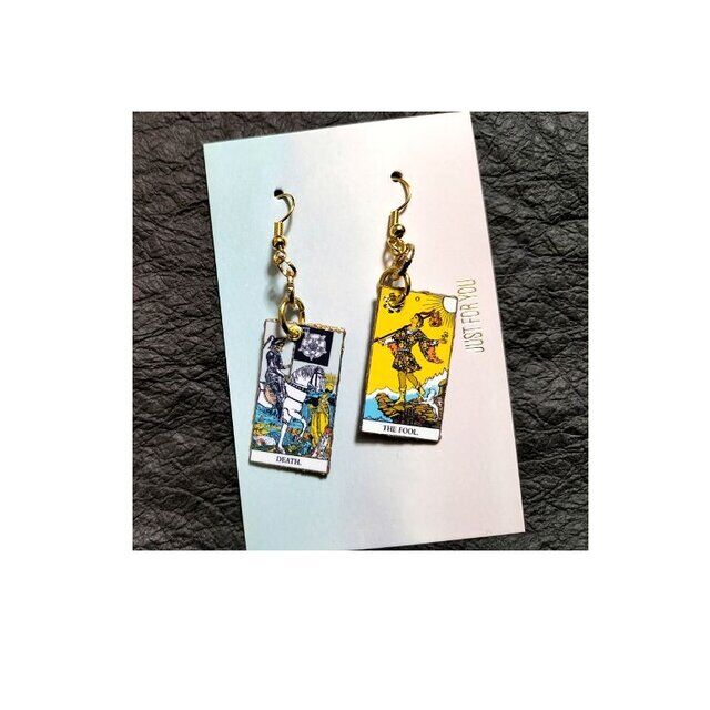 4柄選べる☆ミニチュアタロットカードのピアス/イヤリング