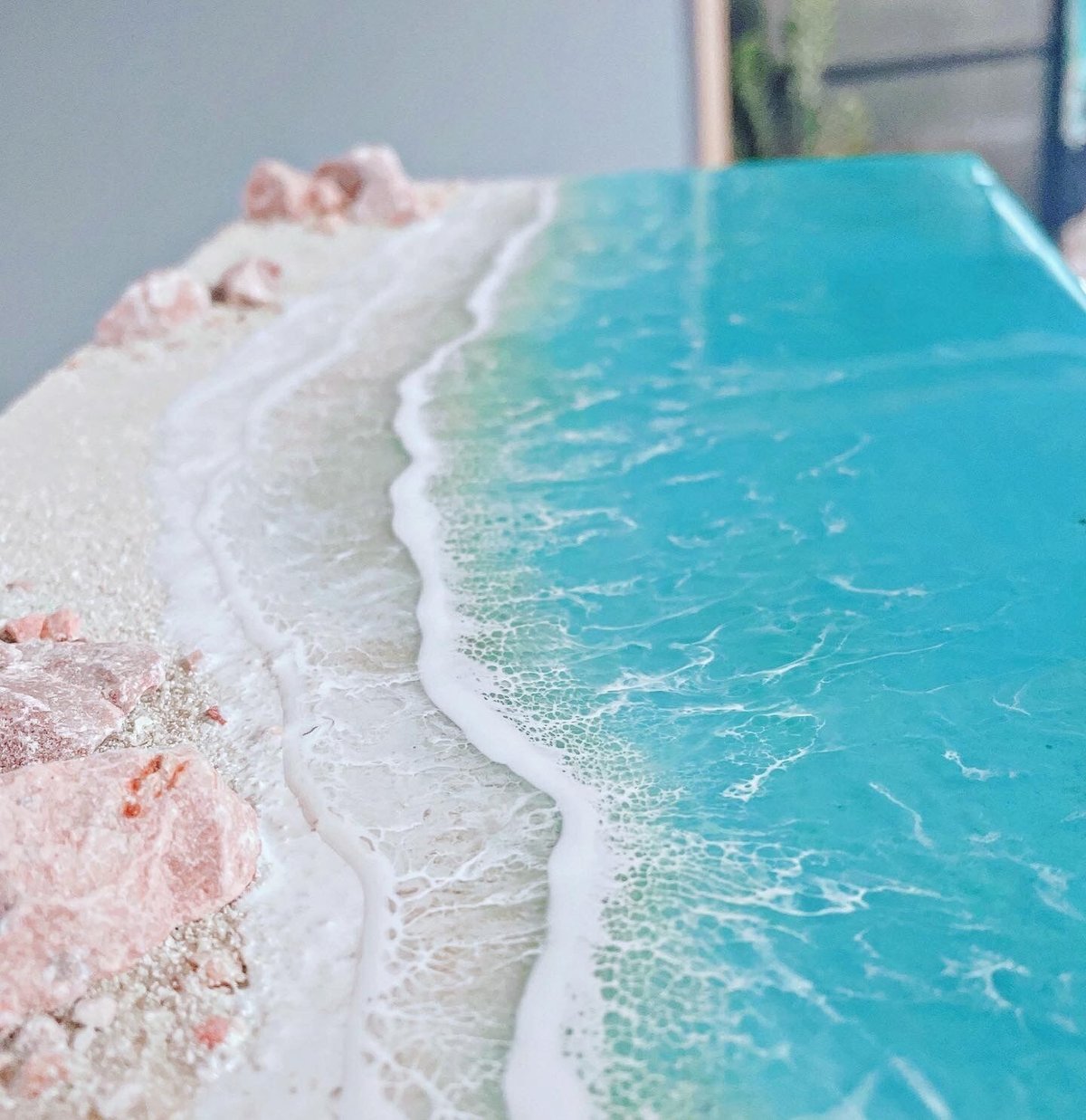 レジンアート　珊瑚礁の海　オーシャンアート　インテリアパネル レジンアート 珊瑚礁の海 オーシャンアート インテリアパネル 3D