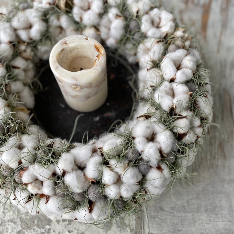 ラムズのコットンリース | 花仕事屋 Lambs