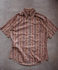70s‘sears  old pattern stripe shirt / シャツ
