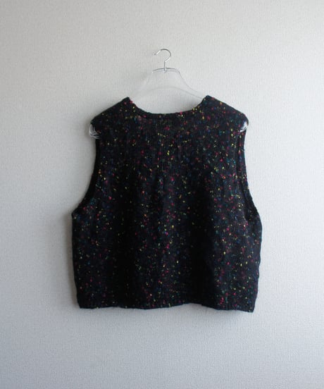 mix neon mohair Knit vest / ミックスネオンモヘアニットベスト