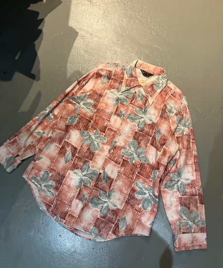 70s JC Penney flannel print All-over pattern shirt / プリント総柄シャツ