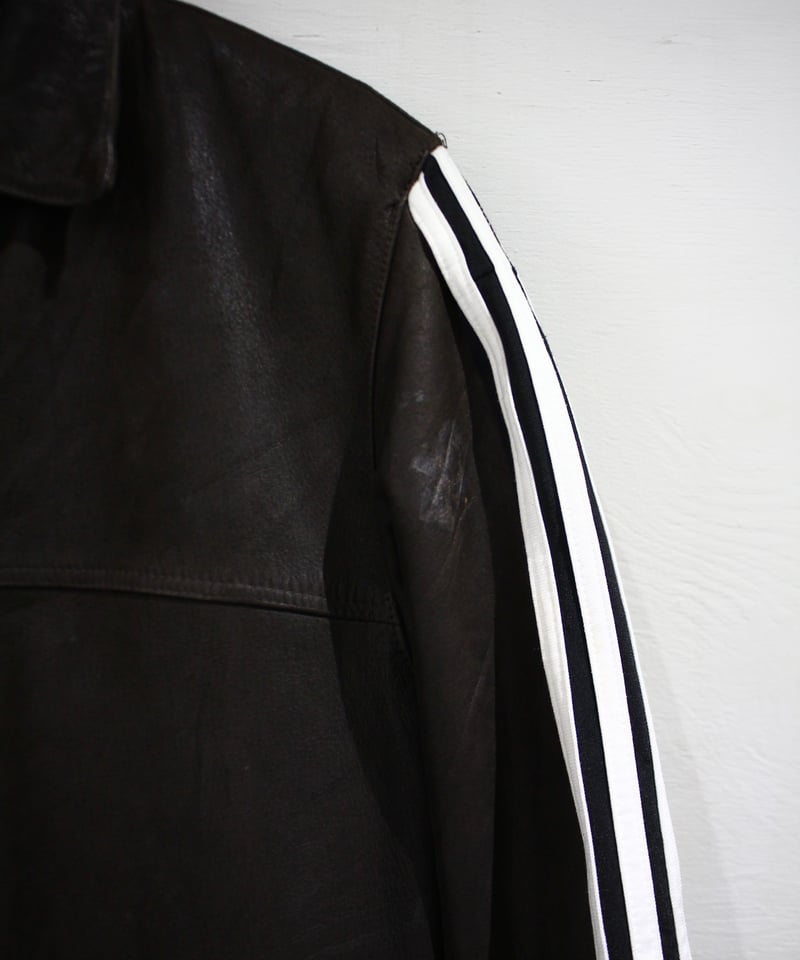 adidasリメイクジャケット adidas - adidasリメイクジャージライダースの通販 by はなぽけ