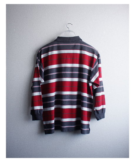 long sleeve Striped polo shirt / ボーダーポロシャツ