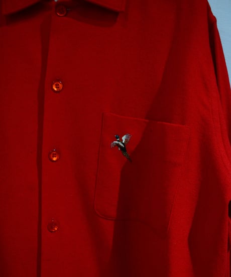 70s PURITAN Aqua wool shirt / ピューリタンアクアウールシャツ