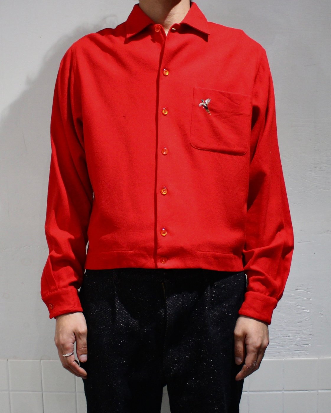 70s PURITAN Aqua wool shirt / ピューリタンアクアウールシャツ |