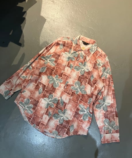 70s JC Penney flannel print All-over pattern shirt / プリント総柄シャツ