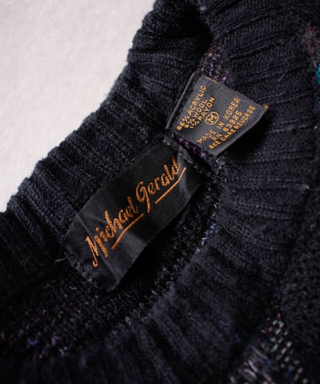 90’s Geometric Pattern Acryl Knit Sweater / ジオメトリック柄アクリルニットセーター