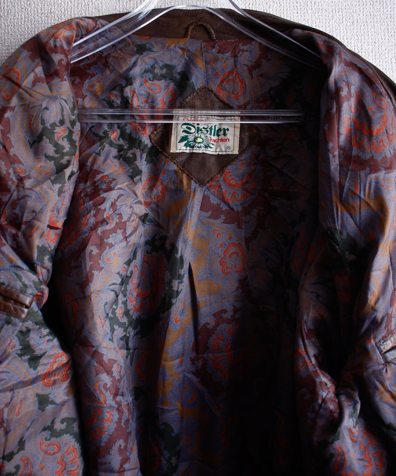 60〜80s' leather Tyrolean jacket / レザーチロリアンジャケッ