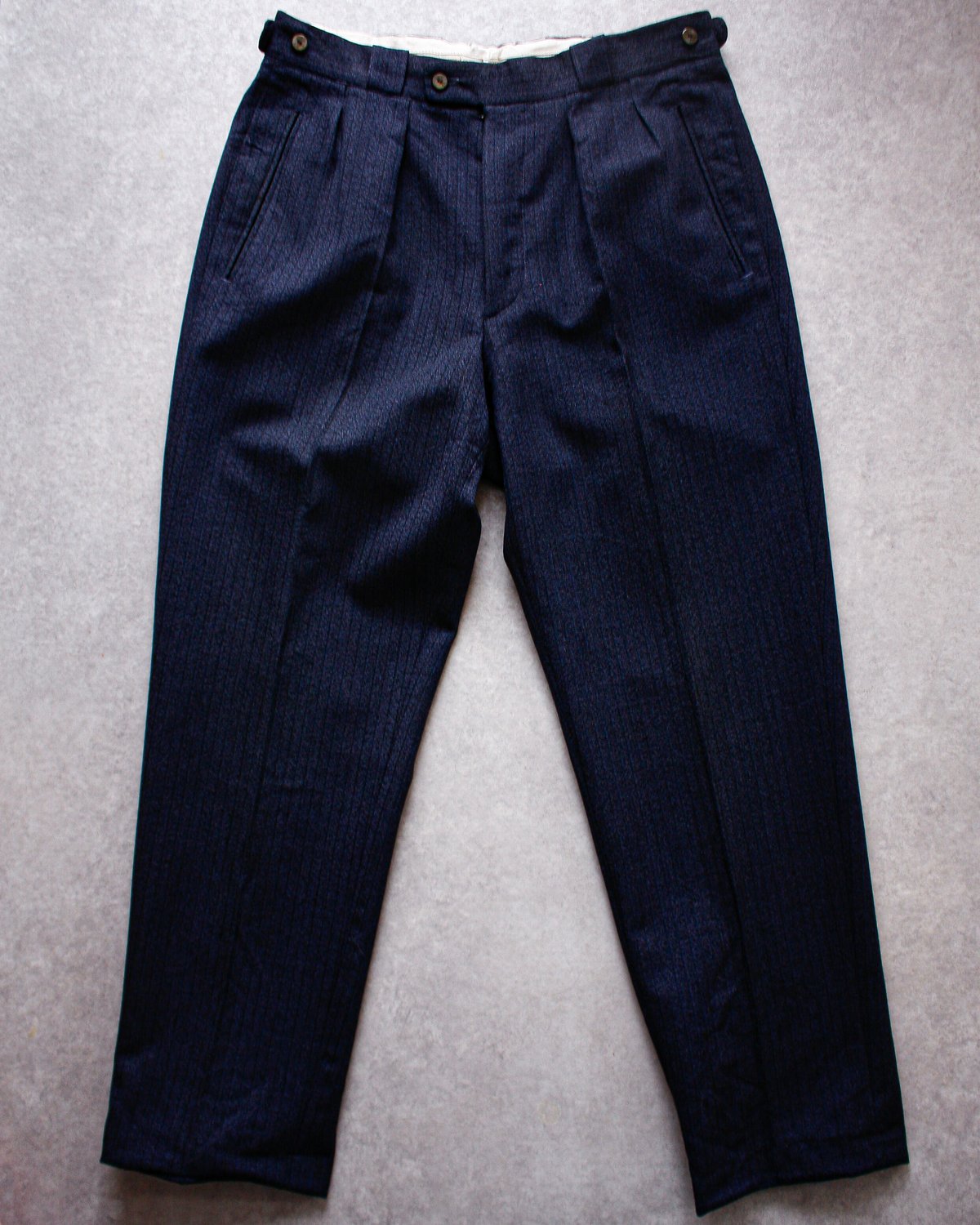 【50s ⭕️】vintage ブラック スラックス 50s スタイル! 黒 80s ビンテージ ブラック ウール 2タック
