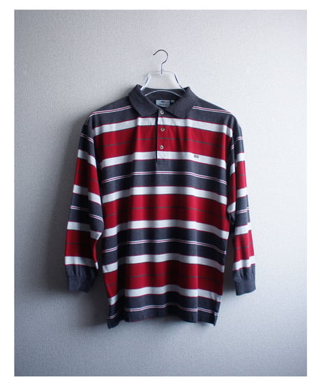 long sleeve Striped polo shirt / ボーダーポロシャツ
