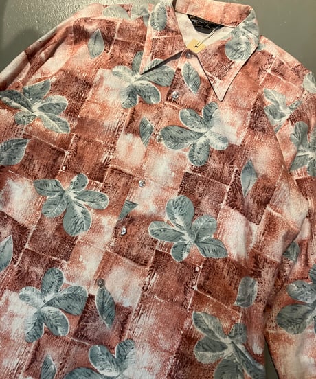 70s JC Penney flannel print All-over pattern shirt / プリント総柄シャツ