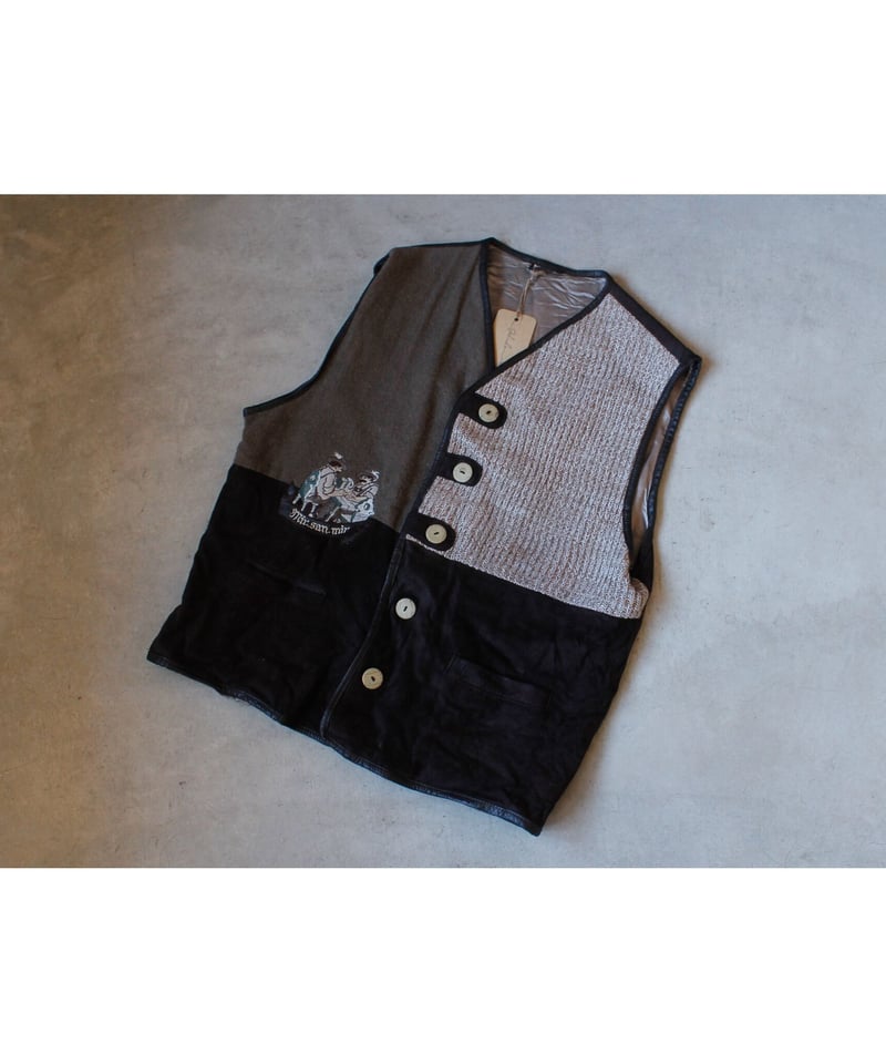 Euro leather Tyrolean vest / レザーチロリアンベスト | schiele