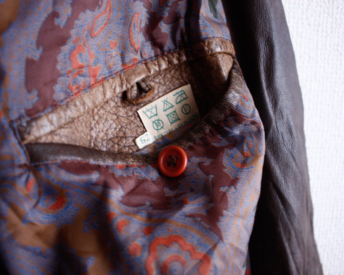 60〜80s' leather Tyrolean jacket / レザーチロリアンジャケッ