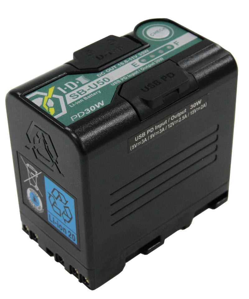 48Wh(14.4V/3.3Ah) Sony BP-U 14.4Vタイプリチウムイオン 48Wh(14.4V/3.3Ah) Sony BP-U 14.4Vタイプリチウムイオン