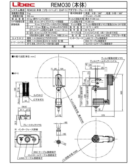 Libec　REMO30　リモートヘッド(税込み定価￥495,000)