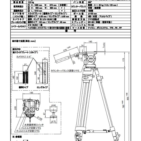 Libec　RSP-850M　プロンプター最適高機能三脚（ミッドスプレッダーモデル）　(税込み定価￥877,800)