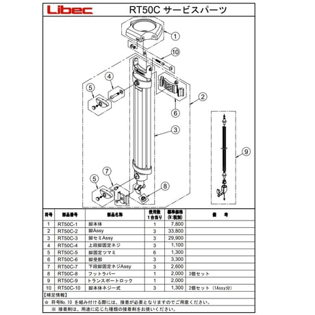 Libec　RT50C　Φ100㎜3段カーボントライポッド(税込み定価￥107,470)