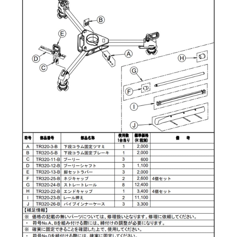 Libec TR-320 トラッキングレール標準キット(税込み定価￥369,600