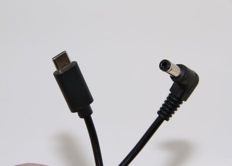 USB-C PD⇒5.5mm（内2.5㎜）コネクタ電源ケーブル(12 VDC)　POWER PIPE 12V