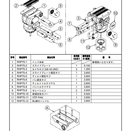 Libec　RSP-750C　ハイグレードカーボン三脚（グランドスプレッダーモデル）　(税込み定価￥630,300)