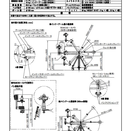 Libec JB50 KIT　SWIFT JIB ジブアームキット(税込み定価￥734,800)