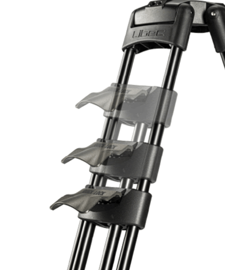 Libec HS-150MQC　一眼ムービー用完全バランスクイックロック3段カーボン三脚(ミッドスプレッダータイプ）(税込み定価￥231,000)