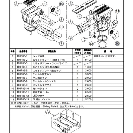 Libec　RSP-850M　プロンプター最適高機能三脚（ミッドスプレッダーモデル）　(税込み定価￥877,800)