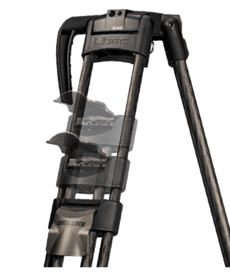 Libec HS-350MQC　完全バランスクイックロック3段カーボン三脚(ミッドスプレッダータイプ）(税込み定価￥324,500)