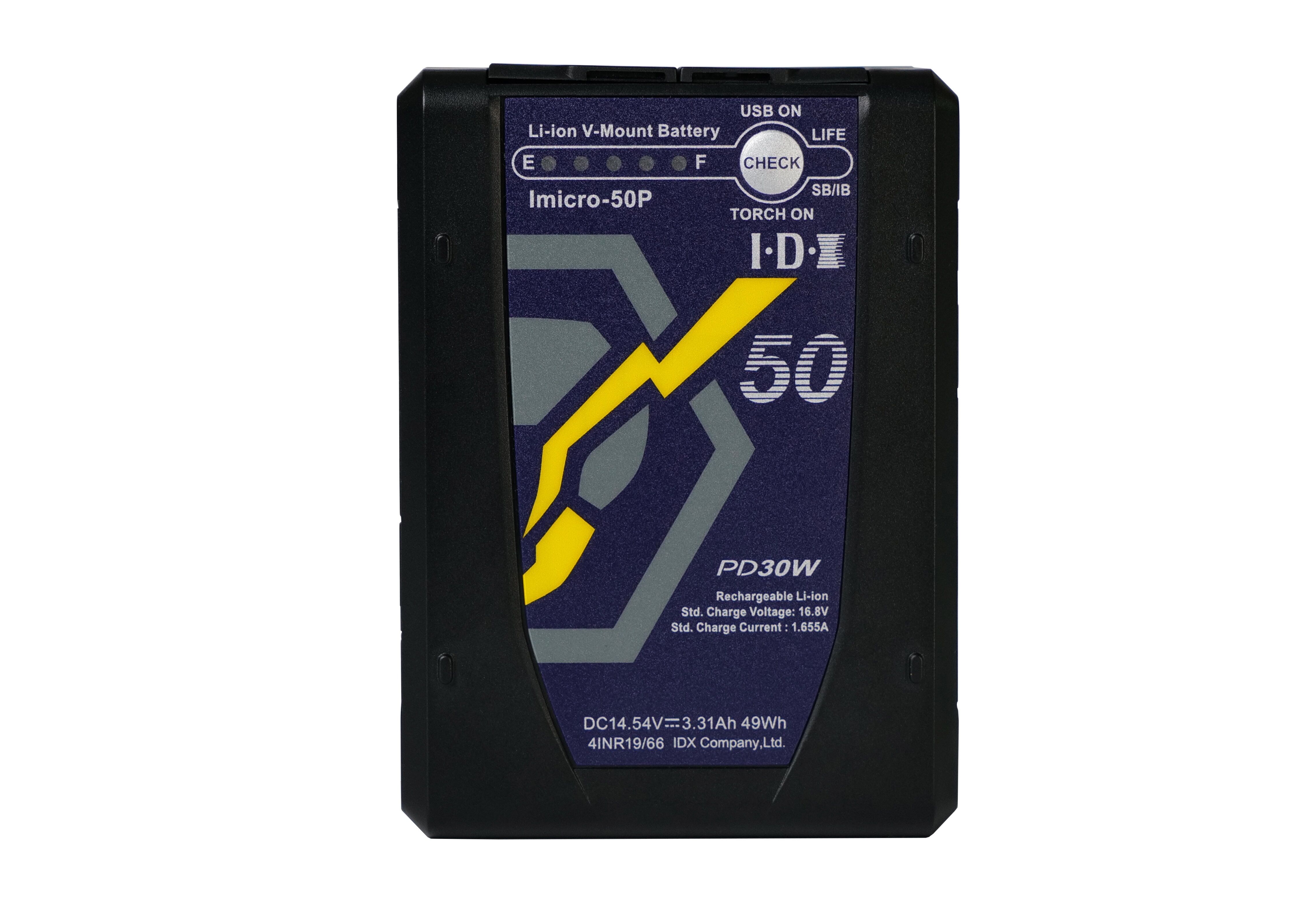 micro V-Mountバッテリー Imicro-50P (49Wh) | アイ・ディー・エ