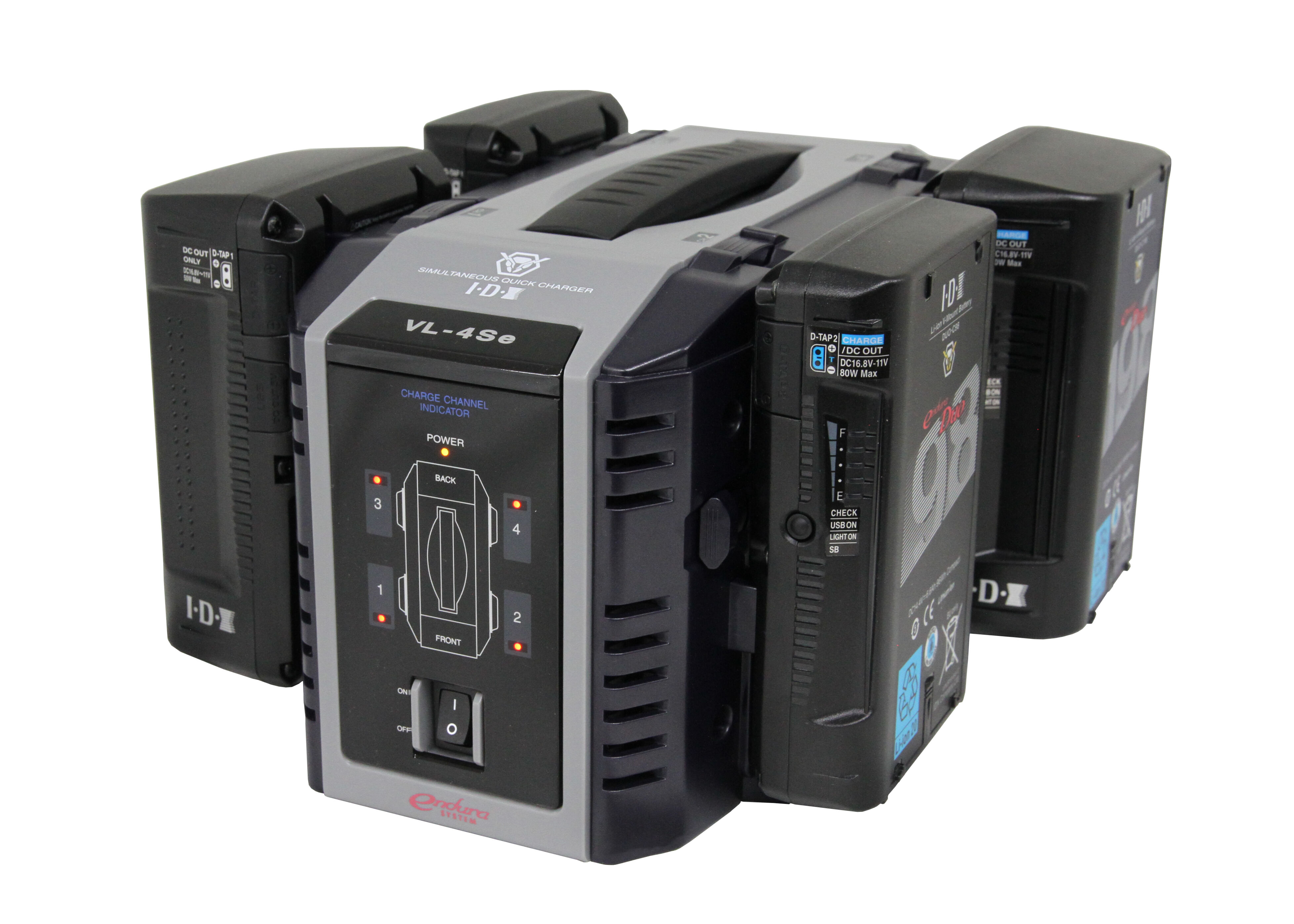 V-Mountバッテリー 4ch同時急速充電器 VL-4Se | アイ・ディー・エクス